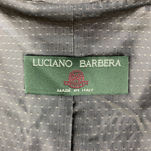 LUCIANO BARBERA Size 10 Dark Brown Sparkle Alpaca Blend Coat