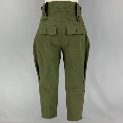 LOUIS VUITTON Size 2 Olive Cotton Polyester Tailored Jodhpurs Pants