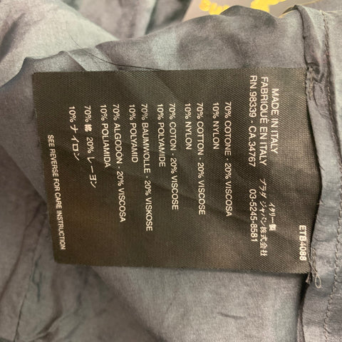 PRADA Size 4 Black Slate Cotton Blend Pencil Skirt