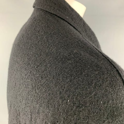YOHJI YAMAMOTO Size L Black Wool Zip Up Jacket