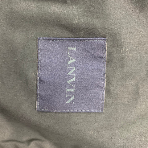 LANVIN Size M Black Cotton Zip Up Jacket