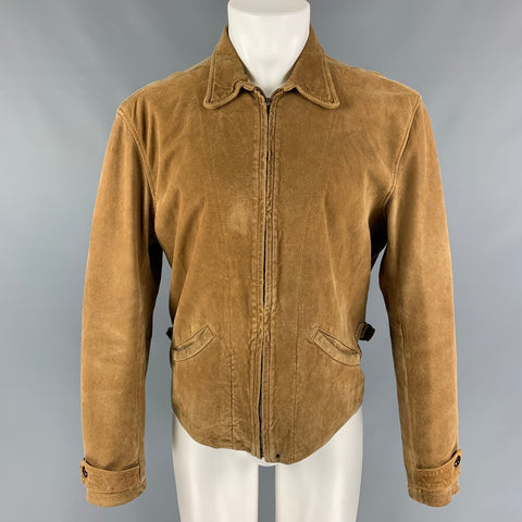 LEVI'S VINTAGE CLOTHING Size M Tan Suede Zip Up Jacket