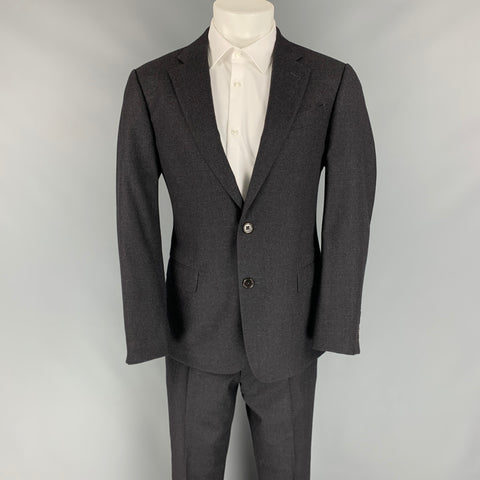 ARMANI COLLEZIONI G Line Size 40 Charcoal Virgin Wool Single Breasted Suit