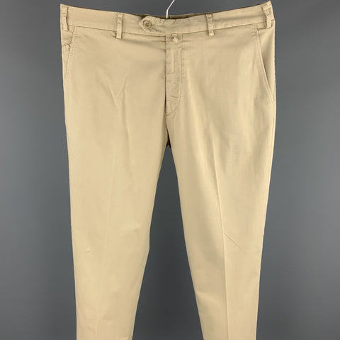 LORO PIANA Size 34 Khaki Cotton 29 Zip Fly Casual Pants