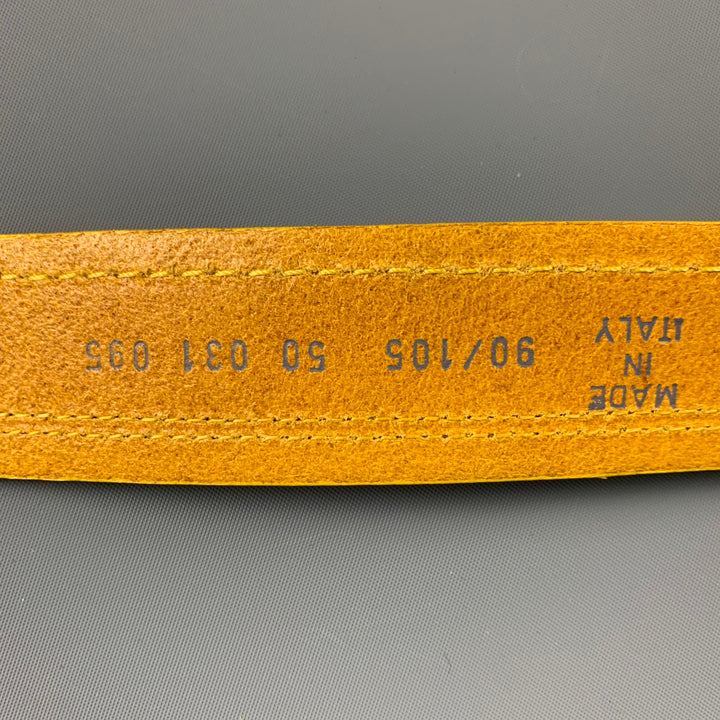 SERGIO TACCHINI Size 38 Yellow Leather Belt
