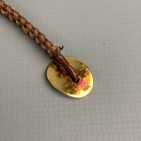 CHAN LUU Tan Leather Sterling Silver Necklace