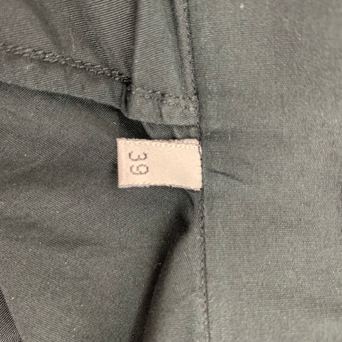 DIOR HOMME Size S Black Cotton Hidden Placket Long Sleeve Shirt