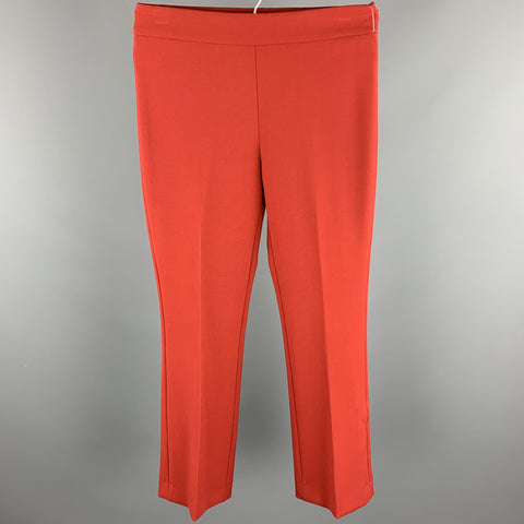 MAX MARA Size 2 Red Wool / Elastane Straight Leg Dress Pants