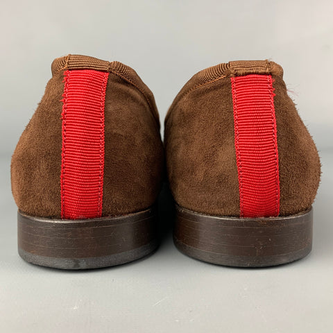 DEL TORO Size 10 Brown Suede Slip On Loafers