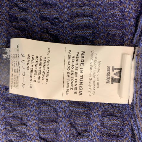 M MISSONI Size 8 Purple Merino wool blend Textured A-Line Dress