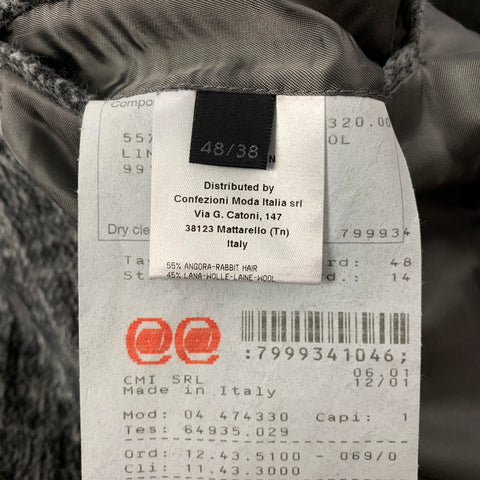 CALVIN KLEIN COLLECTION Size 38 Gray Angora Wool Coat