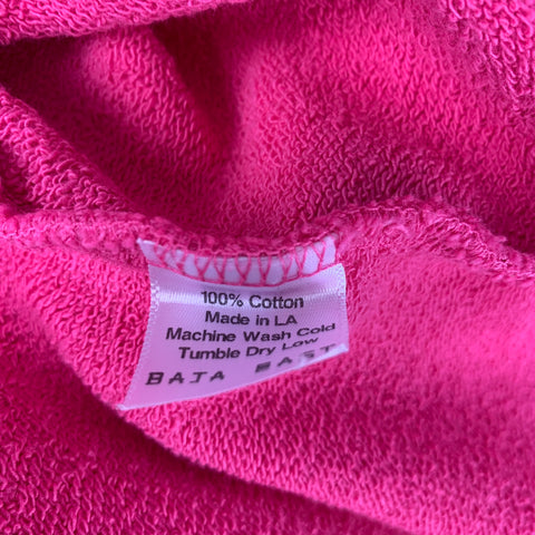 BAJA EAST Size L Pink Cotton Graphic Crew-Neck Pullover