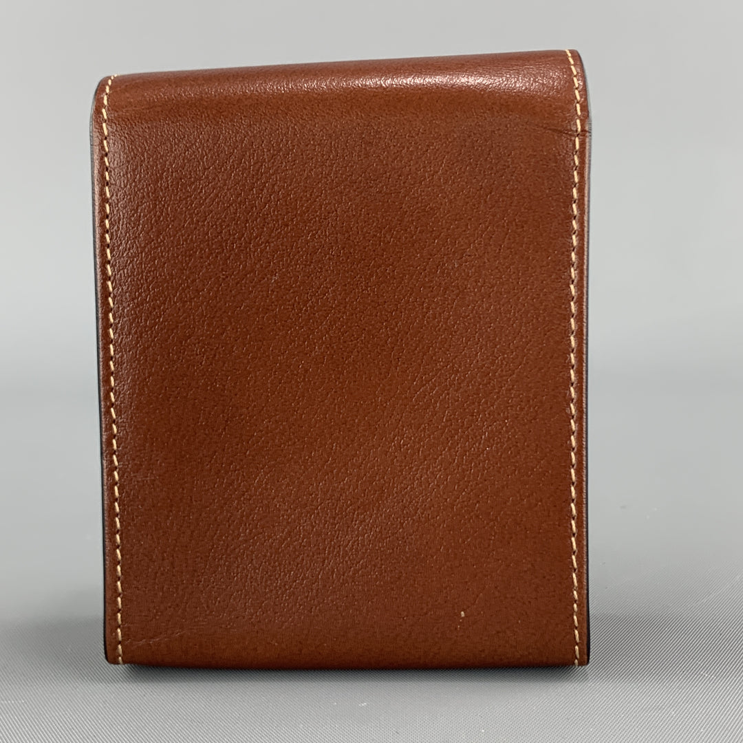GOLDPFEIL Tan Brown Leather Magnetic Flap Case