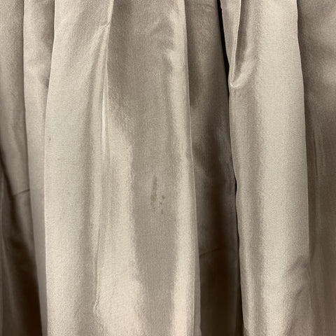 OSCAR DE LA RENTA Size 6 Taupe Silk Taffeta Pleated Ball Skirt