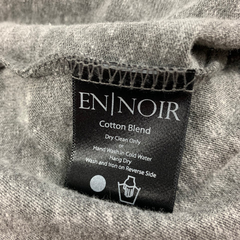 EN NOIR Size XL Grey Heather Cotton Blend Short Sleeve T-shirt
