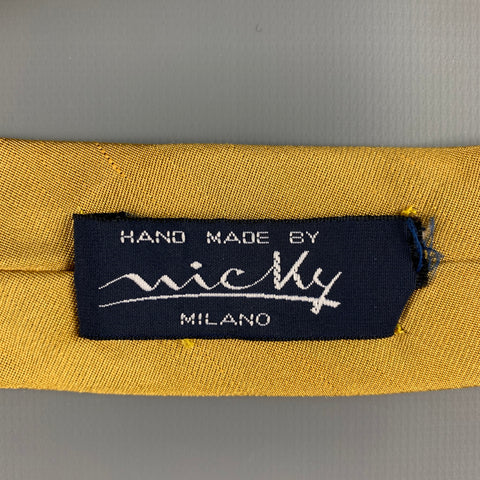 MICKY Gold Silk Tie