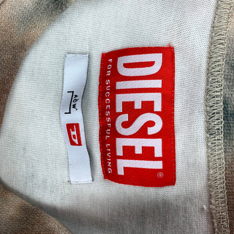 DIESEL x A-COLD-WAL  Size XL Taupe & Grey Splattered Cotton Short Sleeve T-shirt