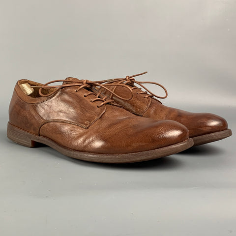 OFFICINE CREATIVE for BARNEY'S NEW YORK Size 10.5 Brown Leather Lace Up Shoes