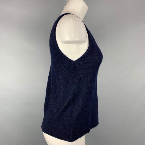 TSE Size S Navy Knitted Cashmere Tank Top