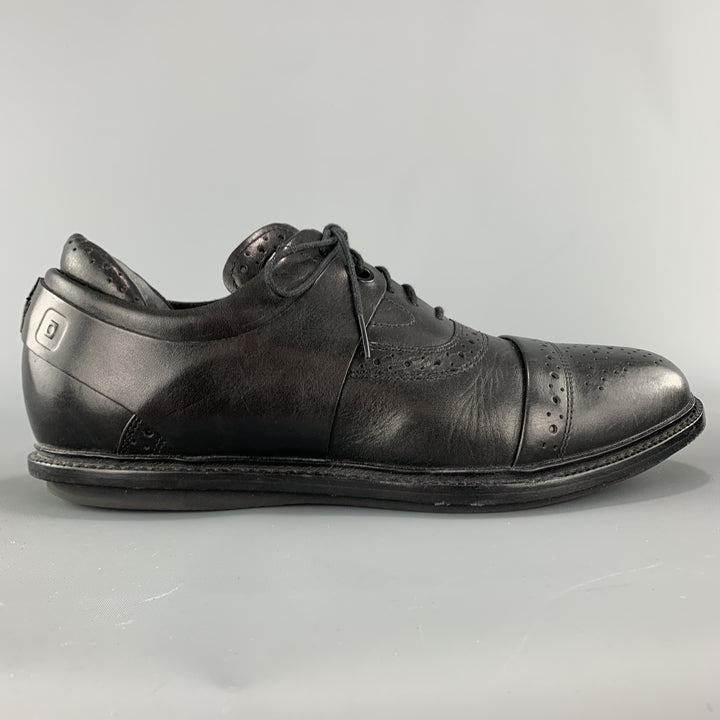 TSUBO Size 10 Black Leather Lace Up Toe Cap WEXLER II Brogues