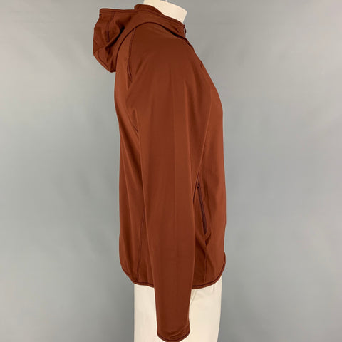 ARCTERYX Size L Brown Polyester Adahy Hoody Sweatshirt