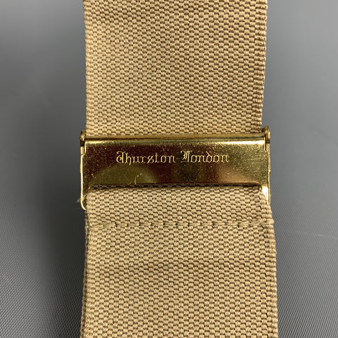 Vintage THURSTON LONDON Beige & Black Leather Suspenders