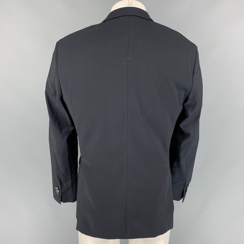 NEIL BARRETT Size 40 Navy Wool Single Breasted Slim Fit Sport Coat