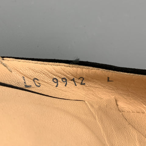 RALPH LAUREN Talla 8.5 Zapatos planos de pelo de becerro con estampado de cebra en beige y marrón