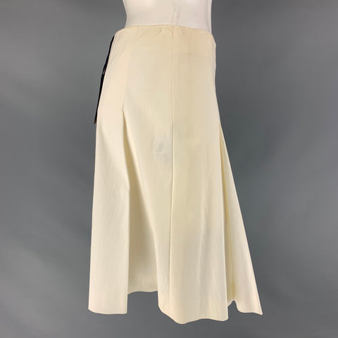 PRADA Jupe plissée en coton mélangé crème taille 2