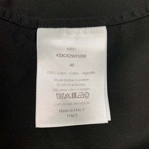 DIOR HOMME Size M Black Cotton Long Sleeve Shirt