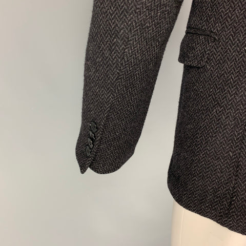 DOLCE & GABBANA Size 40 Grey Cashmere Notch Lapel Sport Coat
