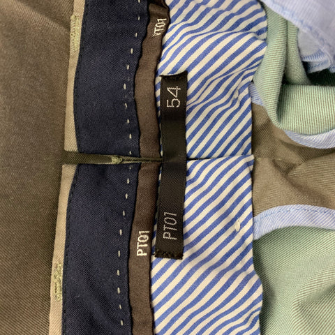 PT01 Taille 38 Pantalon habillé en coton taupe avec braguette zippée