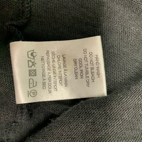 IRO Salim Size XS Black Solid Linen Long Sleeve T-shirt