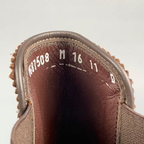 SALVATORE FERRAGAMO Size 11 Brown Suede Chelsea Boots