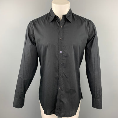 PAUL SMITH Size M Black Cotton Button Up Long Sleeve Shirt