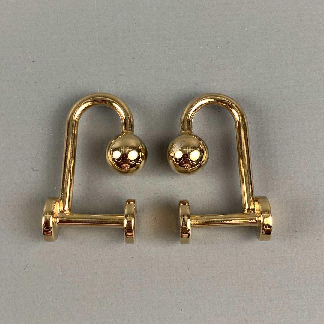 GUCCI Gold Tone Metal Cuff Links