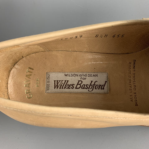 GRAVATI for WILKES BASHFORD Size 8.5 Natural Leather Penny Loafers