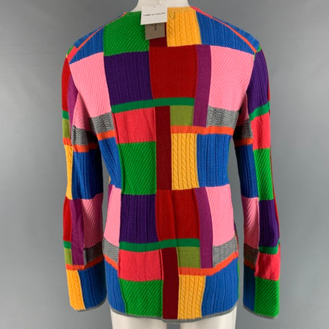 COMME des GARCONS HOMME PLUS Jersey acrílico de lana con parche multicolor talla M