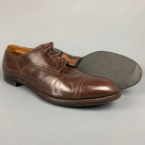 ALDEN 564 Size 14 Brown Leather Cap Toe Lace Up Shoes