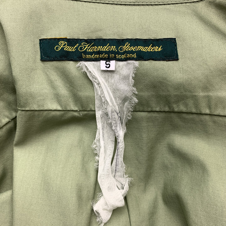 PAUL HARNDEN Size S Green Cotton Patch Pocket Blouse