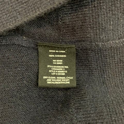 THEORY Eclipse Size L Navy Cashmere Crew-Neck Sweater