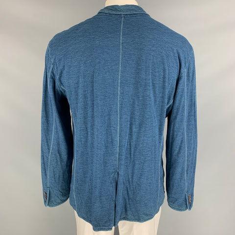 45rpm Size XL Indigo Cotton Notch Lapel Jacket