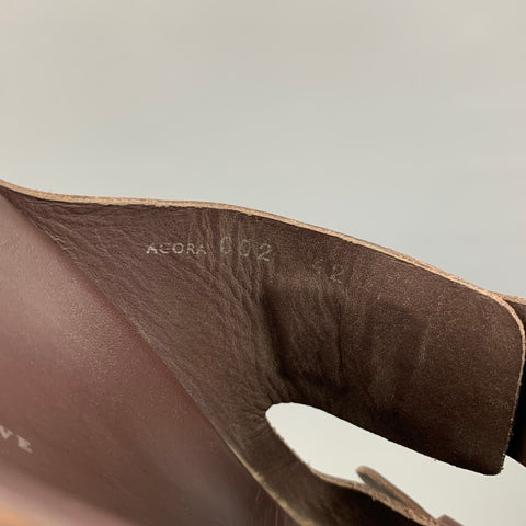 OFFICINE CREATIVE Sandales à glissière en cuir marron taille 9