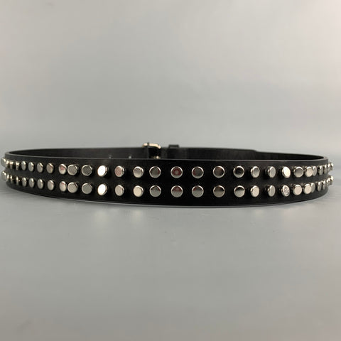 VERSUS by GIANNI VERSACE 2016 Black Studded Leather Belt