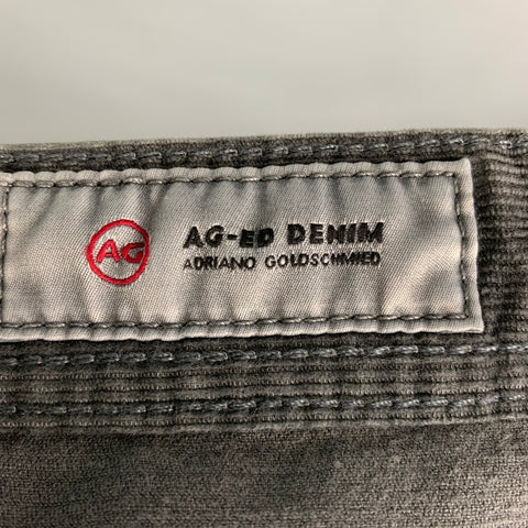 ADRIANO GOLDSCHMIED Size 31 Grey Corduroy & Cotton Blend Casual Pants