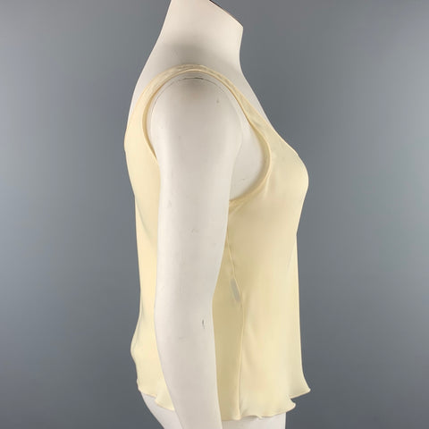 ARMANI COLLEZIONI Taille 12 Chemisier camisole en soie mélangée crème