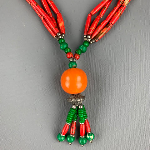 ZYRLAT Red Beaded Necklace