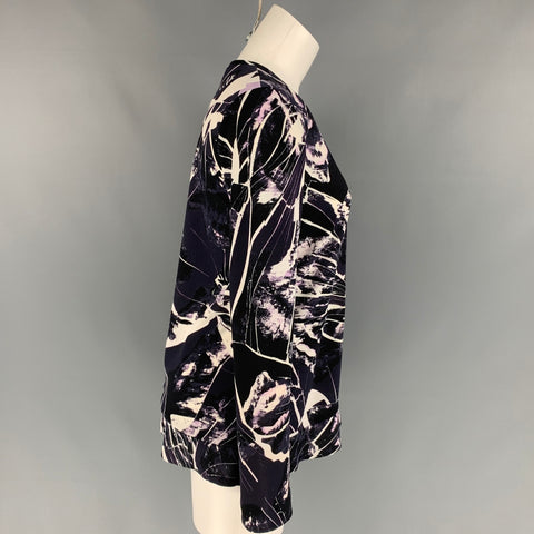 KENZO Size S Purple & Black Polyester Marbled Pullover