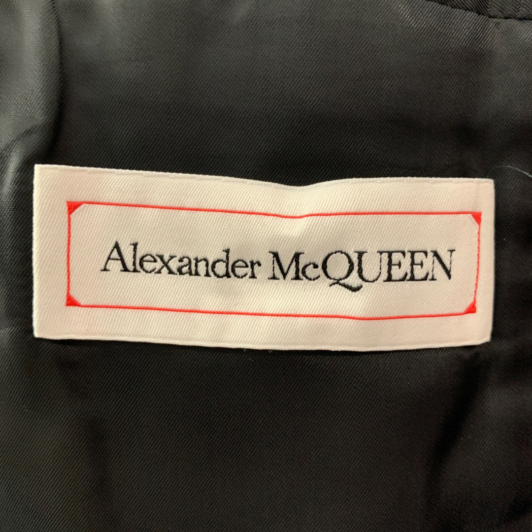 ALEXANDER MCQUEEN Size 38 Black Silver Beaded Wool Mohair Sport Coat