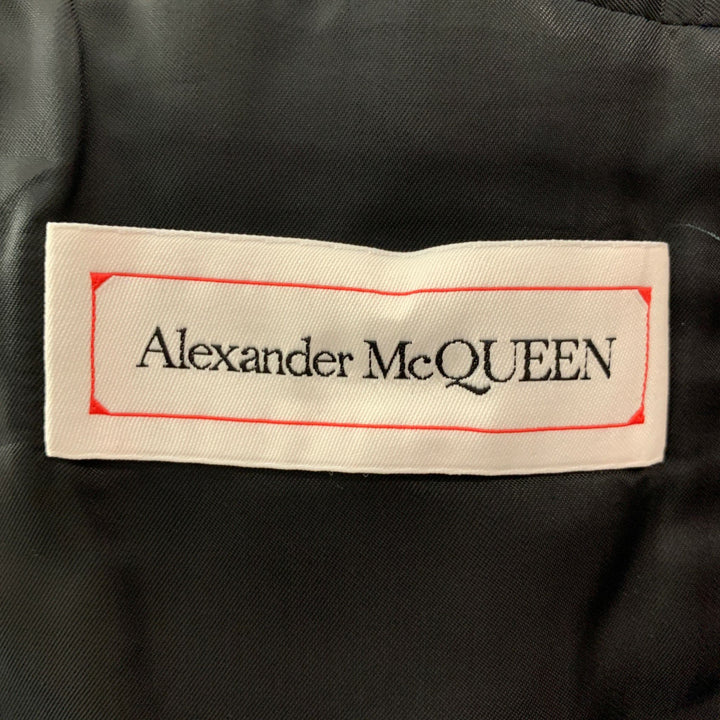ALEXANDER MCQUEEN Size 38 Black Silver Beaded Wool Mohair Sport Coat